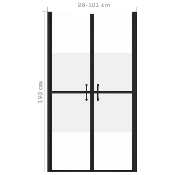 vidaXL Shower Door Half Matt ESG (98-101)x190 cm