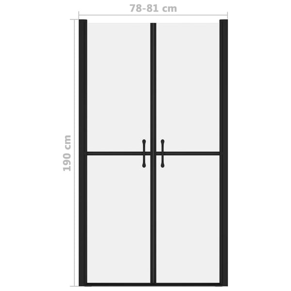 vidaXL Frosted ESG Shower Door (78-81)x190 cm