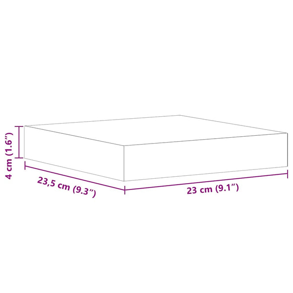 vidaXL Floating Shelf Oak Look and White 23x23.5x3.8 cm MDF