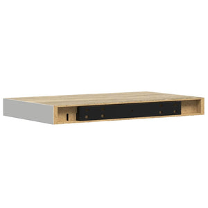 vidaXL Floating Shelf Oak Look and White 40x23x3.8 cm MDF