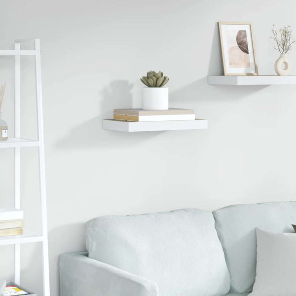 vidaXL Floating Shelf Oak Look and White 40x23x3.8 cm MDF