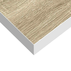 vidaXL Floating Wall Shelf Oak-look and White 60x23.5x3.8 cm MDF