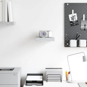 vidaXL Floating Wall Shelf Concrete Gray 23x23.5x3.8 cm MDF