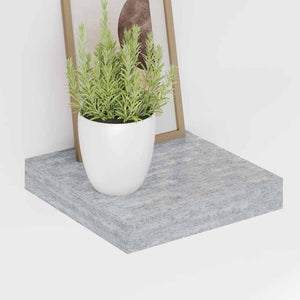 vidaXL Floating Wall Shelf Concrete Gray 23x23.5x3.8 cm MDF