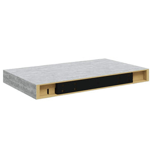 vidaXL Floating Wall Shelf Concrete Gray 40x23x3.8 cm MDF