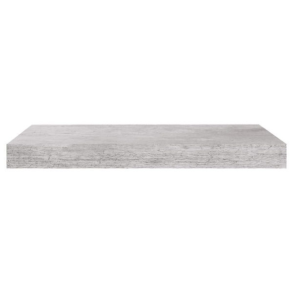 vidaXL Floating Wall Shelf Concrete Gray 50x23x3.8 cm MDF