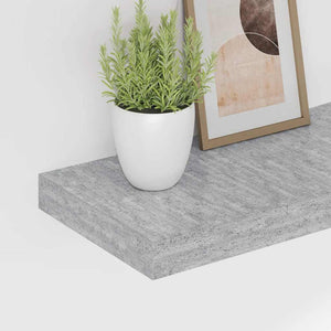 vidaXL Floating Shelves 2 pcs. Concrete Gray 50x23x3.8 cm MDF
