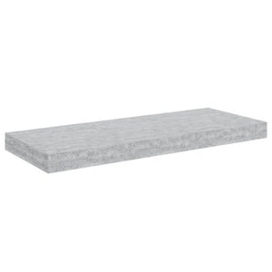 vidaXL Floating Wall Shelf Concrete Gray 60x23.5x3.8 cm MDF