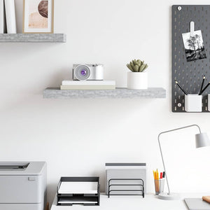 vidaXL Floating Wall Shelf Concrete Gray 60x23.5x3.8 cm MDF