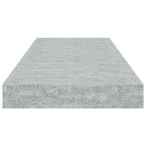vidaXL Floating Wall Shelf Concrete Gray 60x23.5x3.8 cm MDF