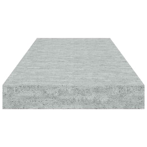 vidaXL Floating Shelves 2 pcs. Concrete Grey 60x23.5x3.8 cm MDF