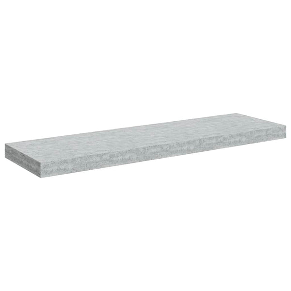 vidaXL Floating Wall Shelf Concrete Gray 80x23.5x3.8 cm MDF