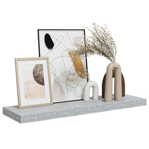 vidaXL Floating Wall Shelf Concrete Gray 80x23.5x3.8 cm MDF