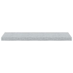 vidaXL Floating Wall Shelves 2 pcs Concrete Grey 80x23.5x3.8 cm MDF