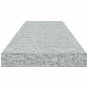 vidaXL Floating Wall Shelves 2 pcs Concrete Grey 80x23.5x3.8 cm MDF