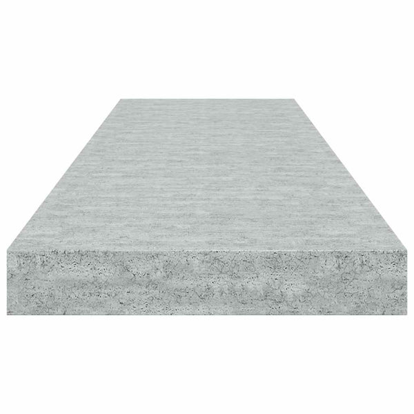 vidaXL Floating Wall Shelves 2 pcs Concrete Grey 80x23.5x3.8 cm MDF