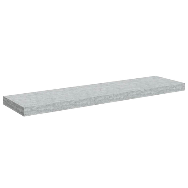vidaXL Floating Wall Shelves 2 pcs Concrete Grey 90x23.5x3.8 cm MDF