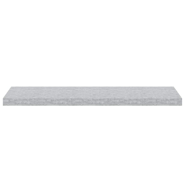 vidaXL Floating Wall Shelves 2 pcs Concrete Grey 90x23.5x3.8 cm MDF