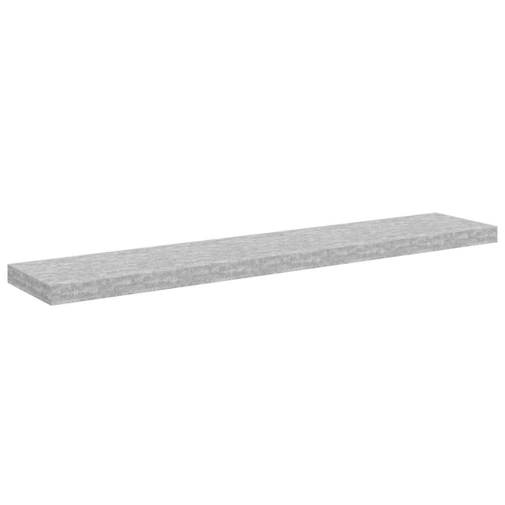 vidaXL Floating Wall Shelf Concrete Grey 120x23.5x3.8 cm MDF