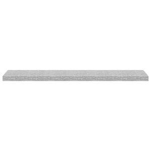 vidaXL Floating Wall Shelf Concrete Grey 120x23.5x3.8 cm MDF