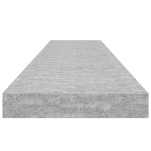 vidaXL Floating Wall Shelf Concrete Grey 120x23.5x3.8 cm MDF