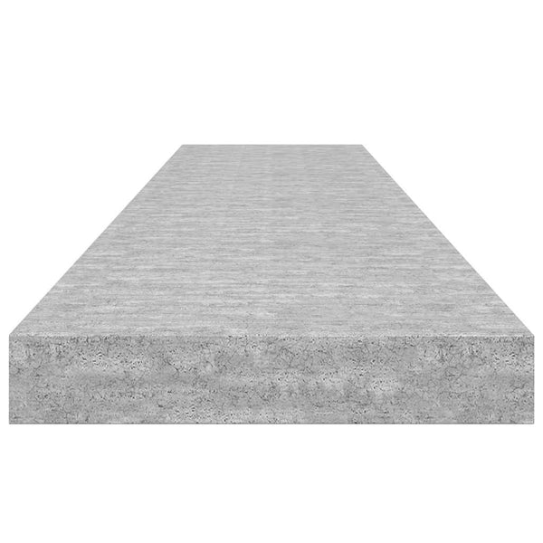 vidaXL Floating Wall Shelf Concrete Grey 120x23.5x3.8 cm MDF
