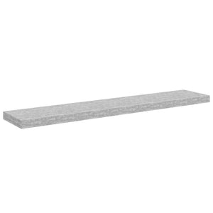 vidaXL Floating Shelves 2 pcs Concrete Grey 120x23.5x3.8 cm MDF