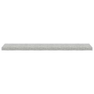 vidaXL Floating Shelves 2 pcs Concrete Grey 120x23.5x3.8 cm MDF