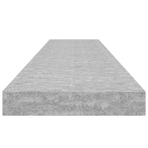 vidaXL Floating Shelves 2 pcs Concrete Grey 120x23.5x3.8 cm MDF