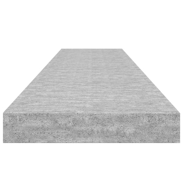 vidaXL Floating Shelves 2 pcs Concrete Grey 120x23.5x3.8 cm MDF