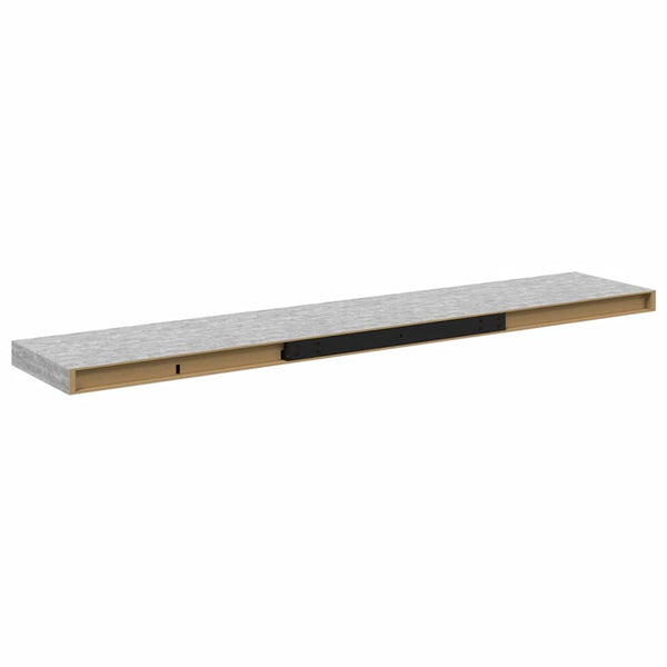 vidaXL Floating Shelves 2 pcs Concrete Grey 120x23.5x3.8 cm MDF