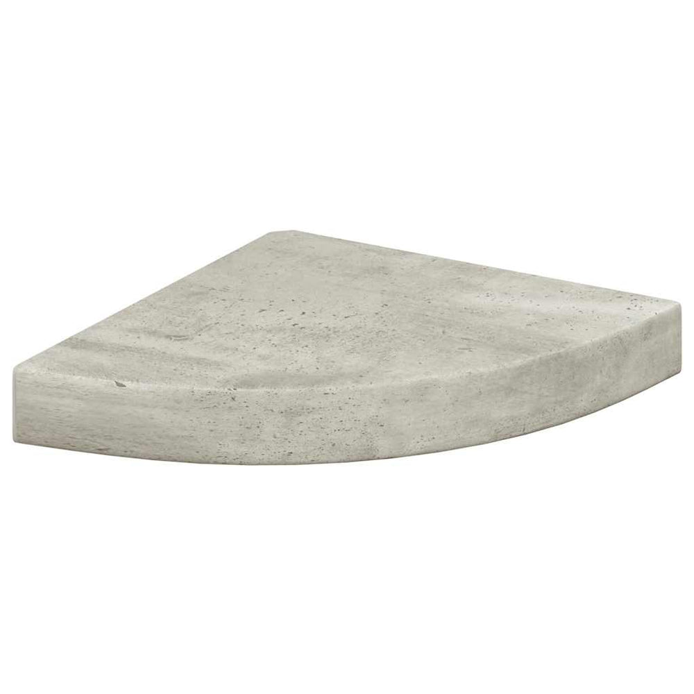 vidaXL Corner Floating Shelf Concrete Grey 25x25x3.8 cm MDF