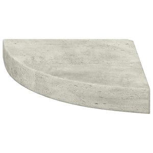vidaXL Corner Floating Shelves 2 pcs. Concrete Grey 25x25x3.8 cm MDF