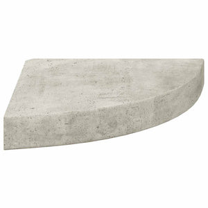 vidaXL Corner Floating Shelves 2 pcs. Concrete Grey 25x25x3.8 cm MDF