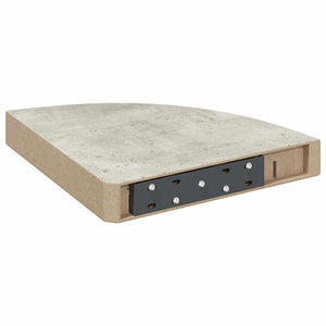 vidaXL Corner Floating Shelves 2 pcs. Concrete Grey 25x25x3.8 cm MDF