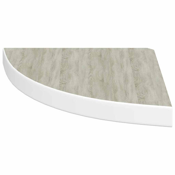vidaXL Corner Floating Shelves 2 pcs Oak Look and White 35x35x3.8 cm MDF