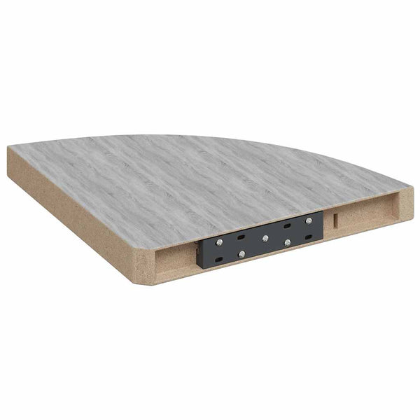 vidaXL Corner Floating Shelf Concrete Grey 35x35x3.8 cm MDF