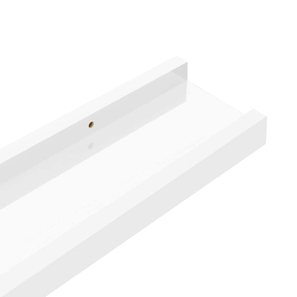 vidaXL Wall Shelves 2 pcs High Gloss White 40x9x3 cm