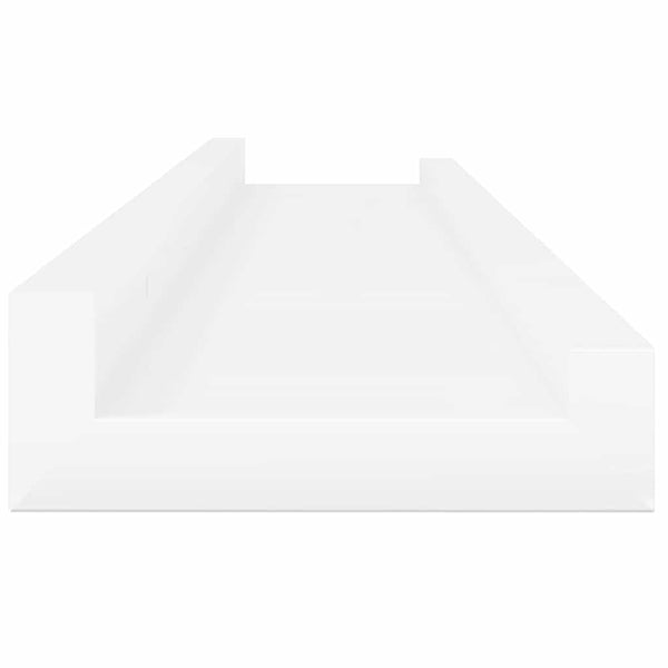 vidaXL Wall Shelves 2 pcs. High-Gloss White 60x9x3 cm