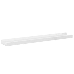 vidaXL Wall Shelves 2 pcs. High-Gloss White 60x9x3 cm