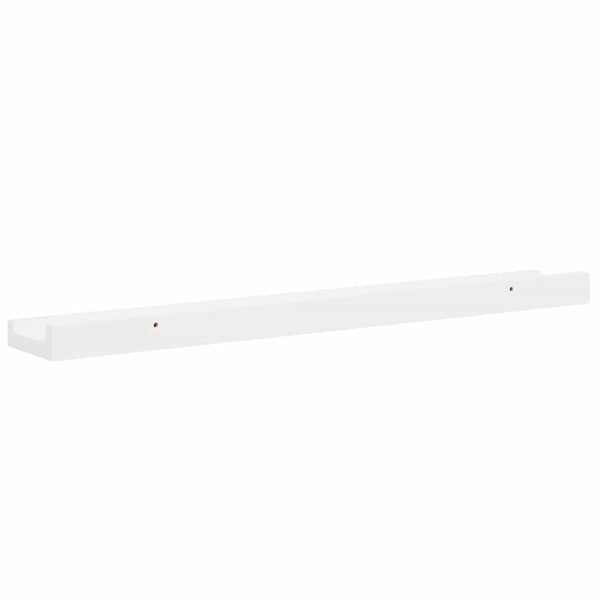 vidaXL Wall Shelves 2 pcs. High-Gloss White 60x9x3 cm