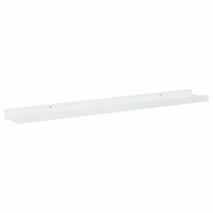 vidaXL Wall Shelves 2 pcs. High Gloss White 80x9x3 cm