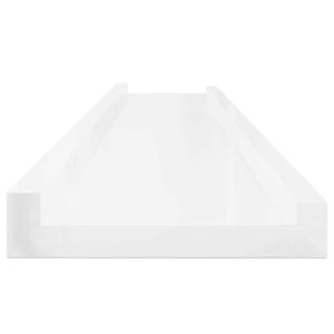 vidaXL Wall Shelves 2 pcs High Gloss White 100x9x3 cm