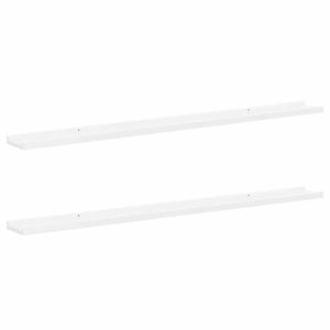 vidaXL Wall Shelves 2 pcs. High Gloss White 115x9x3 cm
