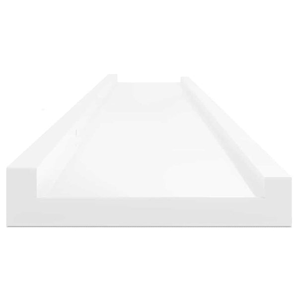 vidaXL Wall Shelves 2 pcs. High Gloss White 115x9x3 cm