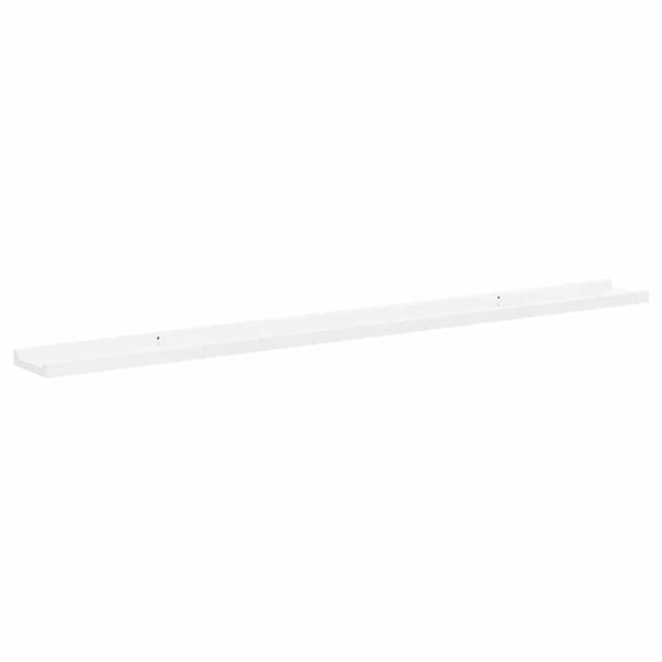 vidaXL Wall Shelves 2 pcs. High Gloss White 115x9x3 cm