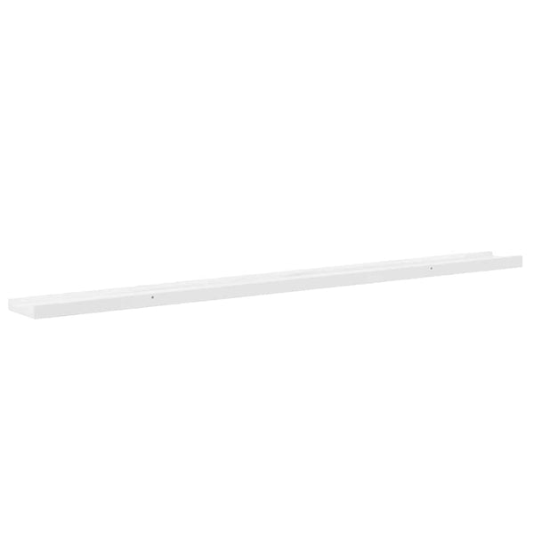 vidaXL Wall Shelves 2 pcs. High Gloss White 115x9x3 cm