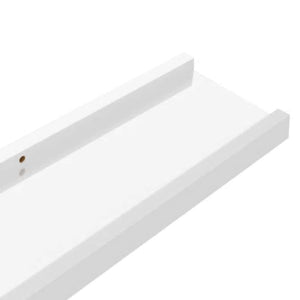 vidaXL Wall Shelves 2 pcs. High Gloss White 115x9x3 cm