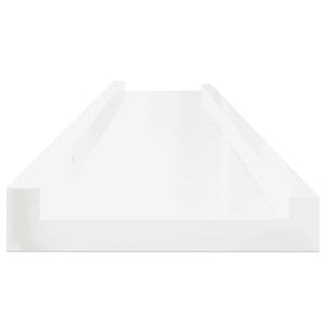 vidaXL Wall Shelves 4 pcs High Gloss White 100x9x3 cm