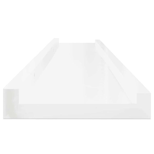 vidaXL Wall Shelves 4 pcs High Gloss White 100x9x3 cm